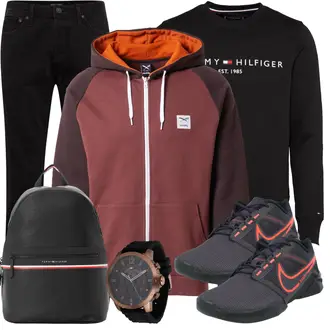 Winter Outfit mit Schwarz Straight Leg Jean/T-Shirt/Thermojeans/Jeans mit Schlitz/Regular-Fit Jeans/Slim Fit Jeans/Leder Schuhe/Herren Lederjacke/Winterjacke/Dad Jeans/Low Rise Jean/Sportschuhe/Hose Bootcut Pant/Hose mit Schlitz/Slim Hose/CordHose/Gerade Hose/Twill Hose/5 Pocket Hose/SamtHose/Business Hose Jack & Jones "Freizeit Outfit"