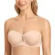 DELIMIRA Damen Trägerloser BH - Bügel,Ohne Einlage,Mit Abnehmbaren Trägern Beige 70B