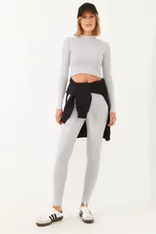 Women's Crop Top-Bottom Set with Tights 149