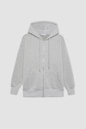 Oversize Fit Hooded Thick Fabric Cardigan