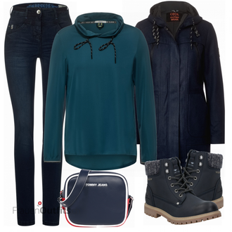 Outfit mit Schwarz Stiefel Tom Tailor "Perfekt Für Den Herbst"