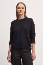 Pulover s primesjo volne enski, rna barva, W6110567A-THG