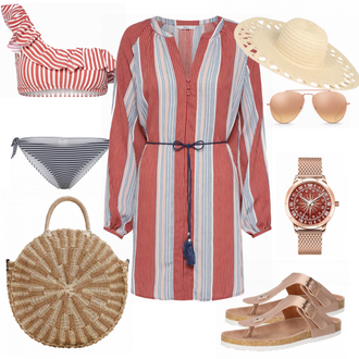 Outfit mit Beige BILLABONG "ONLY Tunika"