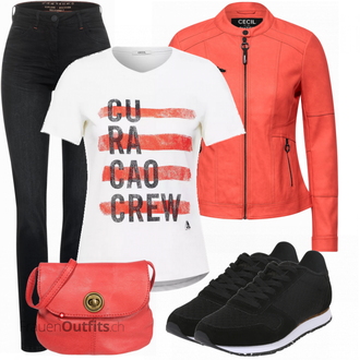 Outfit mit Schwarz Schuh Sneaker WODEN "Perfekt für den Frühling"