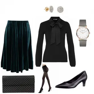 Party Outfits mit Schwarz Unkategorisiert M-Mala "Samtrock"