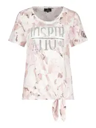 monari T-Shirt anthrazit / rosa / silber / weiß