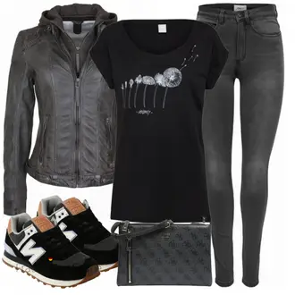 Outfit mit Dunkelgrün KunstLederjacke/Bikerjacke/Lederjacke/Vintage Lederjacke/Leder Bomberjacke/Jacke mit Seitlichem Reißverschluss/Wachsjacke/Motorradjacke/Außergewöhnliche Jacke gipsy by mauritius "Buntes Outfit für den Frühling"