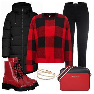 Outfit mit Rot edc "Casual Look"