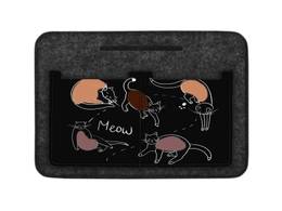Unisex's Felt Bag Organiser Cat Game