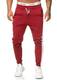 OneRedox Herren Jogging Hose Jogger Streetwear Sporthose Modell 1211 Bordo M