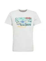 Pepe Jeans T-Shirt ''''MIG'''' hellgrau / jade / pastellgelb / royalblau / melone
