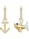 Swarovski Ohrstecker Ocean gold / transparent