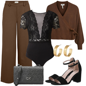 Mreža Outfit sa Crna Gornja majica/Odjeća za plažu/Top za plažu/Čipkasti Top Pieces "Odličan look za slobodno vrijeme"