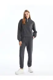Women's Elastic Waist Plain Jogger Sweatpants