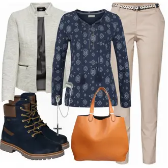 Outfit mit Schwarz Stiefel Camel Active "Trendy"