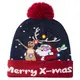 AIDEAONE Weihnachtsmütze Jungen Unisex Hässliche LED Weihnachtsmütze Neuheit Bunt leuchtende Weihnachtsmütze Elch Weihnachtsmann Stilvolle Strickmütze Mütze Frohe Hüte für Familienweihnachtsfeier