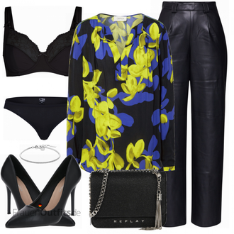 Minimizer Outfit mit Schwarz/Beige/Braun Bademode Großer Cup lingadore "Eleganter Look"