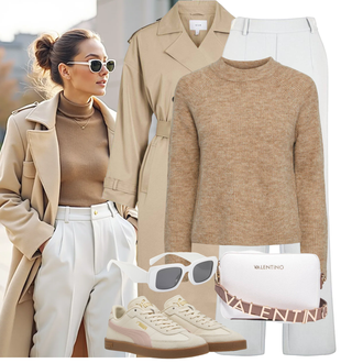 40e verjaardag Gast Outfit met Lange Trui Pieces "Modieuze lente-outfit"Look: Malle, 50e verjaardag, 40e verjaardag