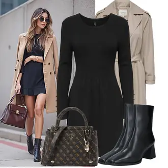 Sommer Outfits Casual, Edel mit Beige/Grau/Braun/Khaki/Lila Mantel/Kleid Große Größe/Tunika Only, Beige/Dunkelbraun/Grau/Braun/Dunkelgrau/Orange Schultertasche/Tragetasche/Brieftasche/Kleine Tasche/Tasche Büro/Schulranzen Guess "Stylisches Outfit für den Frühling"Look: Uni, Burlesque, Edel, Coole, Elegant, Old Money, Overdressed, Festlich, Schön, Premium