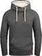 Grin&Bear Herren Kapuzenpullover mit Cross Over Kapuze anthrazit, M, GEC477