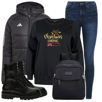 Winter Outfits Feestelijk met zwart/bruin/Donkerrood/rood Kersttrui/Dames Trui/vest traditioneel kostuum/Badjas/Gevoerd vest/Cardigan met ronde hals/Vintage vest/Winter vest Zizzi "Wintere vrijetijdskleding"Look: Feestelijk