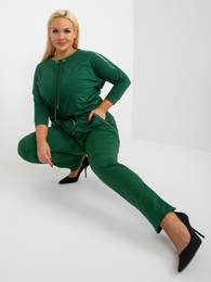 Temno zelene plus size trenirke z elastinim pasom znamke Savage