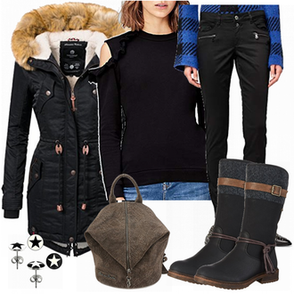 Outfit mit Schwarz/Dunkelblau/Grün/Blau/DunkelGrün/Grau/Hellblau ReitStiefel/WeitschaftStiefel/Herren Lederschuhe/Wattierte Stiefel/Biker Boot/Winter Stiefel/Wasserdichter Stiefel Rieker "Rieker"