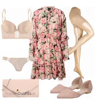 Outfit mit Braun/Beige/Rosa Bikini große größe Lascana "Date Outfit"