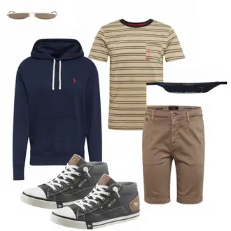 Outfit mit Weiß Sneaker Mustang "Praktischer Look"