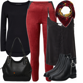 Outfit mit Schwarz Lederjacke/Biker Boot/Chelsea Boot/Flache Stiefelette/Leder Stiefelette/Gefütterte Stiefelette/Motorradstiefel/Reitstiefel/Gummistiefelette/Stiefel Mit Reißverschluss Only "Toller Look für die Freizeit"