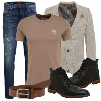Freizeit Outfits mit Grau Anzug BURTON MENSWEAR LONDON "Alltags Outfit"