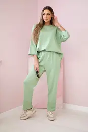 Kesi Woski Set sweatshirt + pants buttery fabric pistachio