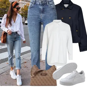 Winter Outfit mit Blau/Hellblau Girlfriend Jeans/High Waist Jeans/Jeans mit Schlitz/Mom Jean/Push up Jeans/Regular-Fit Jeans/Lederjacke/Slim Fit Jeans/Schlupfjeans/Cuir Chaussures/Tapered-Jeans/男士皮夹克/Winterjacke Pieces "Frühling outfit"