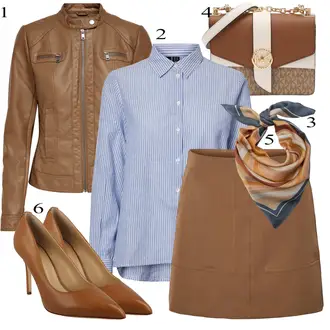Outfit s Hnědá/Khaki/Béžová Krátká Sukně/Moderní Sukně/Zimní Sukně/Sukně Pro Vysokou Školu/Sukně Pro Školní Uniformu/70tá Léta Minisukně/60tého Léta Sukně yas "Stylový look na jaro"