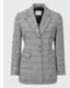 Graue Karierte Blazer