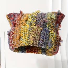 1 Knitted Fashion Popcorn Knotted Section Dyed Knitted Hat