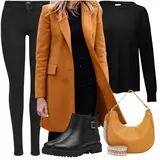 Schwarze Gummistiefeletten Motorrad Outfits image