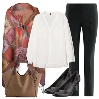 Jeans Outfit mit Grau/Khaki/Creme/Weiß/Braun Slim Fit Bluse/Tuniken-Shirt/LangarmBluse/SchlupfBluse/Leinen­Bluse/LongBluse/Musseline Bluse/Blusenbody/Bluse Mit Knopf Only "Brielle"