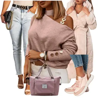 Kombinacije od trapera sa Siva Trapez Traperice/Kožna Jakna "Jesenski Outfiti"