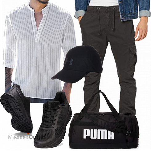 Blau Hose Urban Classics kombinieren