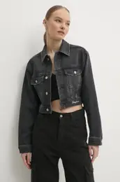 Jeans jakna enska, siva barva, DW0DW19741