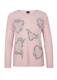 S.Oliver BLACK LABEL Gemusterter Strickpullover silbergrau / rosa