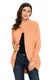 Aleumdr Damen Super weicher Strickjacke Asymmetrisch mit Langen Ärmeln Offene Cardigan Orange Medium