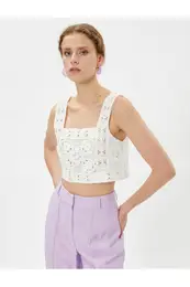 Tuba nsal X Cotton - Crochet Crop Undershirt