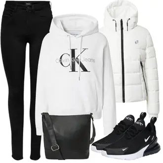 Outfity na zimu Kpop s Šedá/Bílá/Růžová/Tmavě šedá/Stříbrný/Khaki/Krémová Mikina/Vintage mikina/Svetr S Kapucí/Unisex Mikina S Kapucí/Partnerská Mikina/Originální mikina/Sportovní mikina Calvin Klein "Zimní Outfit"Look: Unisex, Kpop, Streetwear