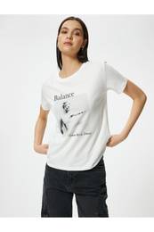 Printed T-Shirt Crew Neck Short Sleeve Cotton