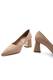 Marjin Women''''s Pointed Toe Heels Mirror Heels Thick Heeled Shoes Desar beige Suede.