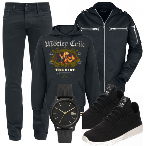 Schwarz Schuh Sneaker Adidas Originals kombinieren