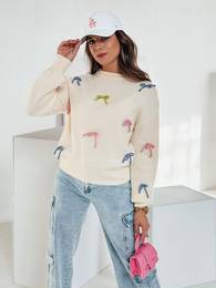 Sweter damski oversize TIELUSH w mae koakrdki beowy