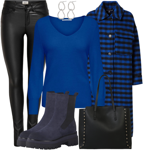 Dunkelblau/Blau Gefütterte Stiefelette/Lederjacke/Flache Stiefelette/Klassischer Stiefel/Winter Stiefelette MARCO TOZZI kombinieren mit Weiß Schmuck Pilgrim